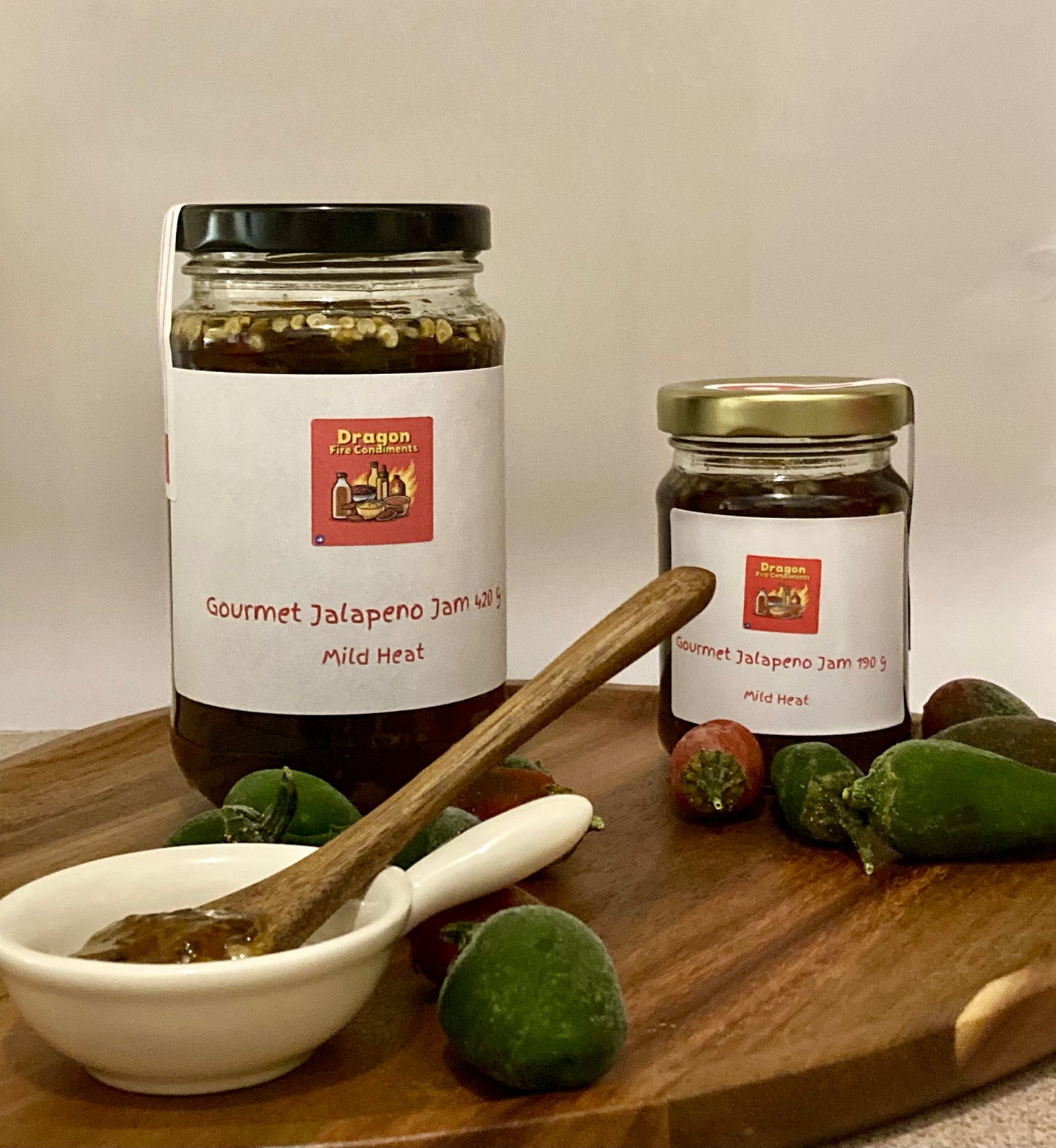 🛒 Dragon Fire Gourmet Jalapeno Jam Mild Heat • Handmade in Australia
🌶️ Sweet Meets Heat – Taste the Fire!